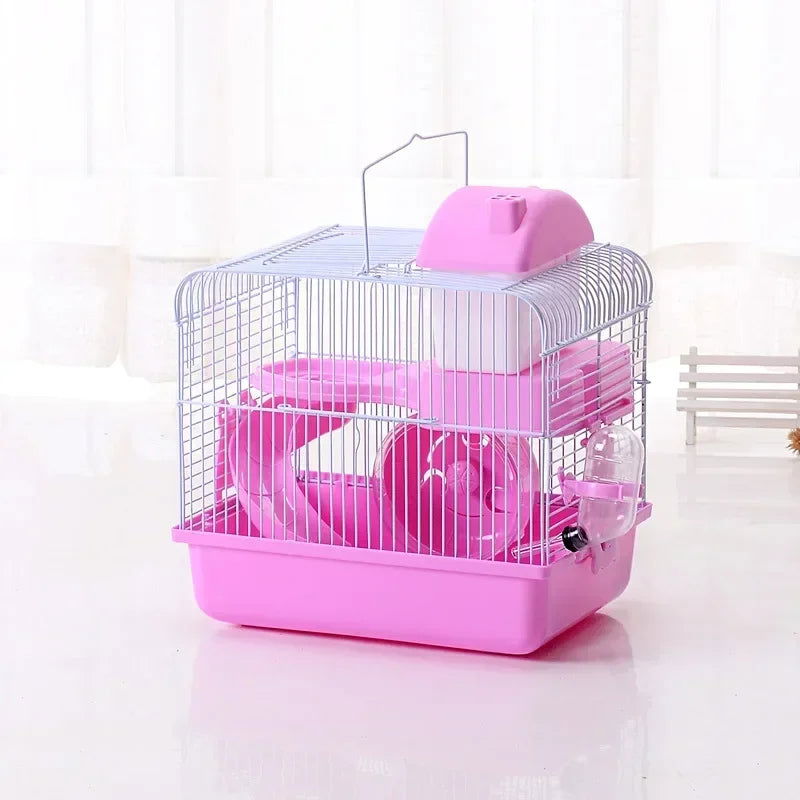 Hamster Cage Glamping Accessories Mouse Toy Villa Small House Hideout Hut Plastic Pet Travel Rat - Slobuy
