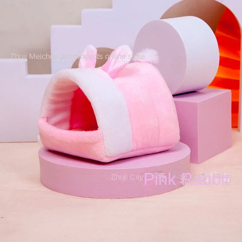 Hamster Cage Rodents Hammock Rabbit Bed House Supplies Guinea Pigs Ferret Velvet Nest Sleeping Warm Bed Small Pet Items - Slobuy