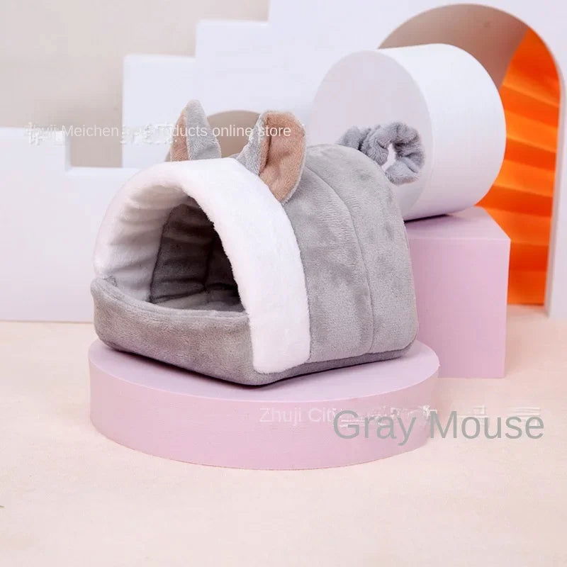 Hamster Cage Rodents Hammock Rabbit Bed House Supplies Guinea Pigs Ferret Velvet Nest Sleeping Warm Bed Small Pet Items - Slobuy