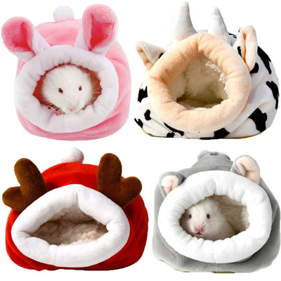 Hamster Cage Soft Warm Bed Pet Rat Hammock Pig Squirrel Winter House Velvet Nest Sleeping Warm Bed Small Pet Items - Slobuy