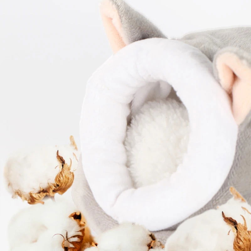 Hamster Cage Soft Warm Bed Pet Rat Hammock Pig Squirrel Winter House Velvet Nest Sleeping Warm Bed Small Pet Items - Slobuy
