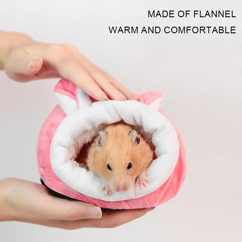 Hamster Cage Soft Warm Bed Pet Rat Hammock Pig Squirrel Winter House Velvet Nest Sleeping Warm Bed Small Pet Items - Slobuy