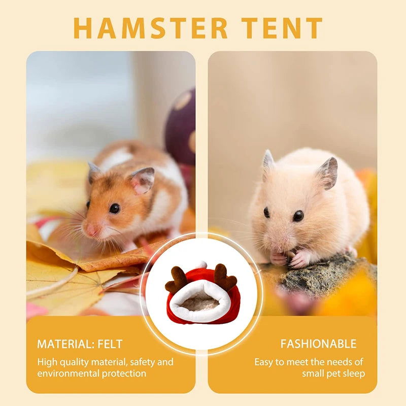 Hamster Cage Soft Warm Bed Pet Rat Hammock Pig Squirrel Winter House Velvet Nest Sleeping Warm Bed Small Pet Items - Slobuy