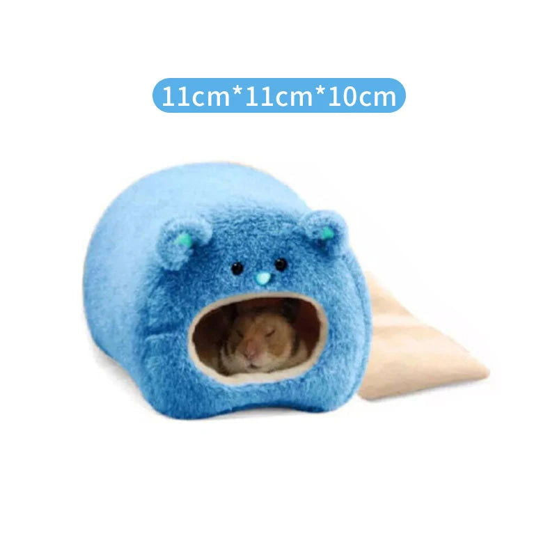 Hamster Cage Soft Warm Bed Pet Rat Hammock Pig Squirrel Winter House Velvet Nest Sleeping Warm Bed Small Pet Items - Slobuy