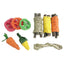 Hamster Guinea Chinchillas Tooth Cleaning Toy Small Animal Chew Toys Bundle For Bunny Molar Grinding Toys Rabbit Accessories - Slobuy