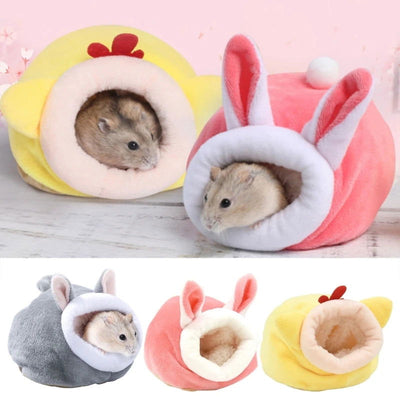 Hamster Hammock Winter Warm Velvet Small Pet Cage Sleep Nest Bed for Guinea Pigs Hedgehog Squirrel Cage Accessories - Slobuy