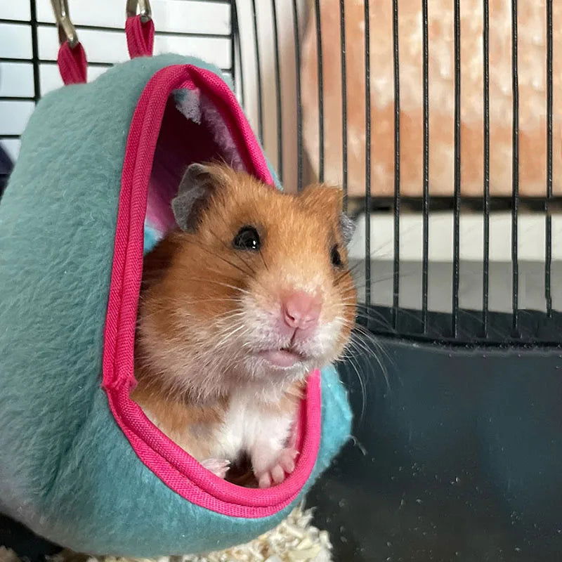Hamster Hanging House Hammock Cotton Cage Sleeping Nest Pet Bed Rat Hamster Toys Cage Swing Small Pet Hamster Accessories - Slobuy
