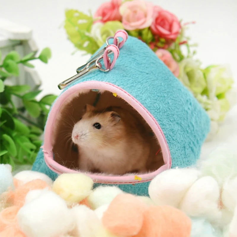 Hamster Hanging House Hammock Cotton Cage Sleeping Nest Pet Bed Rat Hamster Toys Cage Swing Small Pet Hamster Accessories - Slobuy