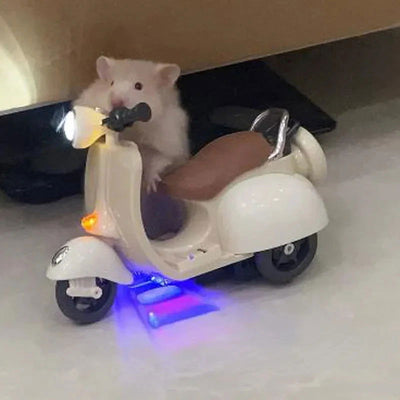 Hamster Toys 360-degree Rotation Motorcycle Lighting Electric Pet Rat Toy Hamster Accessories Motorcycle Electric Toys Rabbit - Slobuy