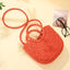 Handwoven Straw Rattan Half-Moon Beach Handbag Large Capacity Women Summer Hollow Out Crossbody Shoulder Bag - Slobuy
