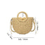 Handwoven Straw Rattan Half-Moon Beach Handbag Large Capacity Women Summer Hollow Out Crossbody Shoulder Bag - Slobuy