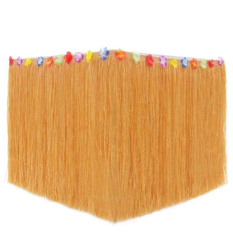 Hawaiian Party Decorations Tropical Luau Grass Table Skirt Luau Party Hula Skirt Tiki Hawaii Themed Summer Beach Birthday Party - Slobuy