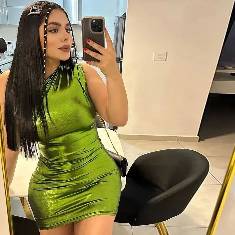 Hawthaw Women Sexy Party Club Streetwear Birthday Bodycon Mini Dress 2024 Summer Fall Clothing Wholesale Items For Business - Slobuy