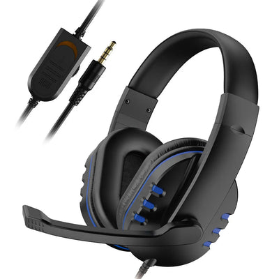 Headphones 3.5mm Wired Gaming Headset Earphones Music For PS4 Play Station 4 Game PC Chat computer With Microphone - Slobuy