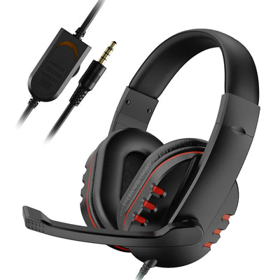 Headphones 3.5mm Wired Gaming Headset Earphones Music For PS4 Play Station 4 Game PC Chat computer With Microphone - Slobuy