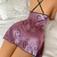 Heart   Letter Print Nightdress  Casual Round Neck Spaghetti Strap Sleep Dress  Women's Sleepwear   Dresses - Slobuy