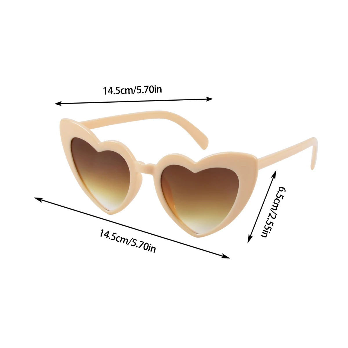 Heart Shaped Sunglasses for Women Retro Cat Eye Sunglasses Wedding Engagement Decoration Shopping Traveling Party Accessories - Slobuy