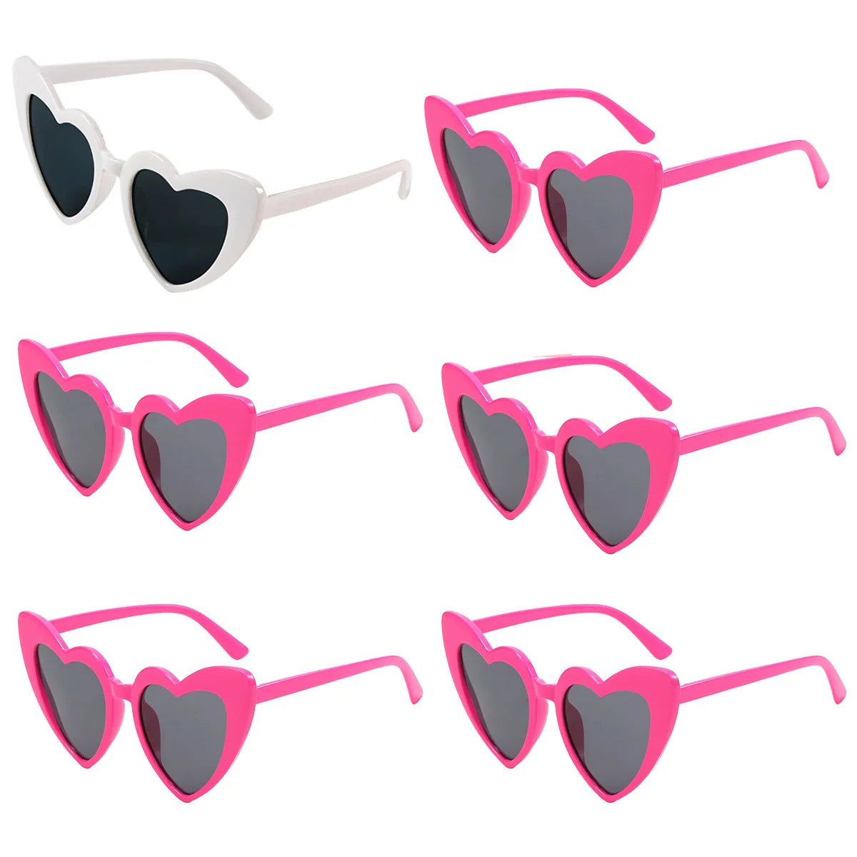 Heart Shaped Sunglasses for Women Retro Cat Eye Sunglasses Wedding Engagement Decoration Shopping Traveling Party Accessories - Slobuy