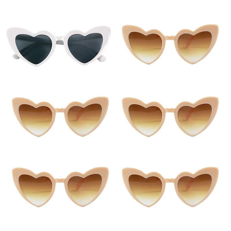 Heart Shaped Sunglasses for Women Retro Cat Eye Sunglasses Wedding Engagement Decoration Shopping Traveling Party Accessories - Slobuy