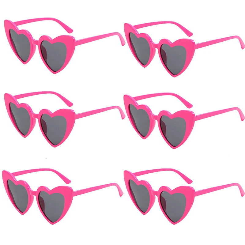 Heart Shaped Sunglasses for Women Retro Cat Eye Sunglasses Wedding Engagement Decoration Shopping Traveling Party Accessories - Slobuy