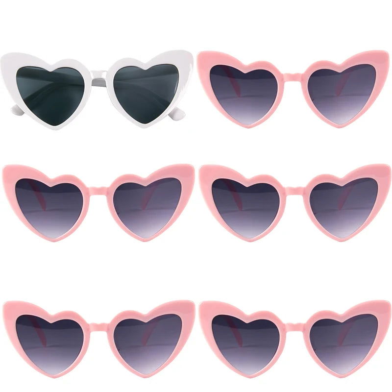 Heart Shaped Sunglasses for Women Retro Cat Eye Sunglasses Wedding Engagement Decoration Shopping Traveling Party Accessories - Slobuy