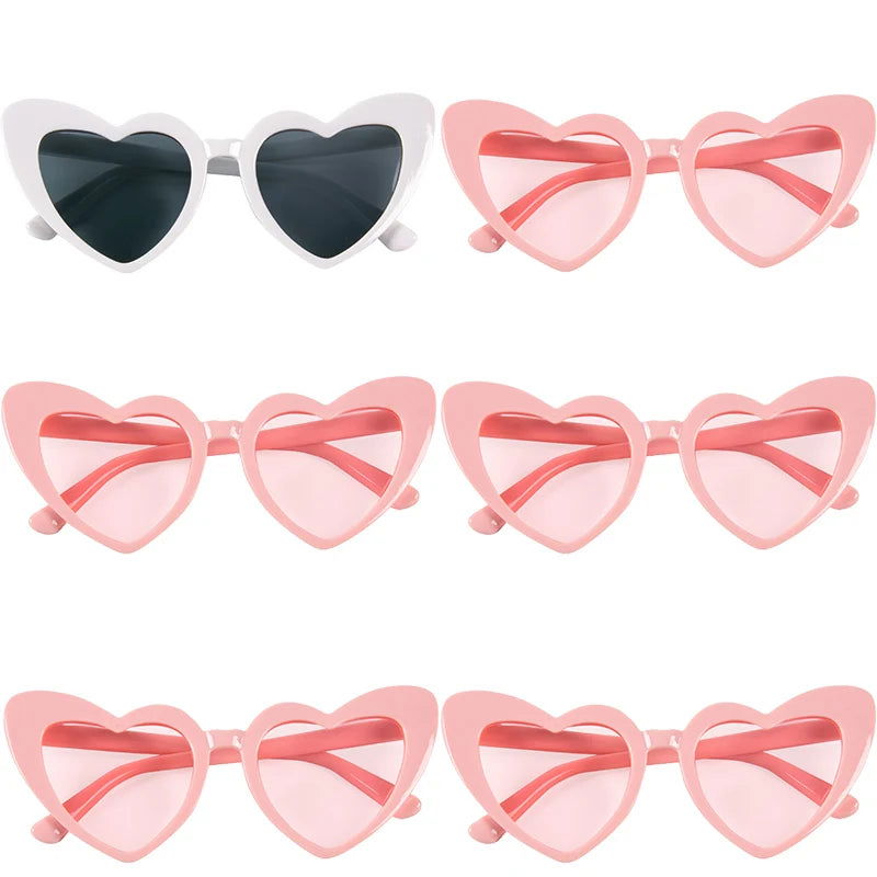Heart Shaped Sunglasses for Women Retro Cat Eye Sunglasses Wedding Engagement Decoration Shopping Traveling Party Accessories - Slobuy