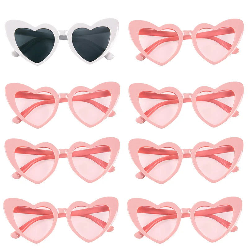 Heart Shaped Sunglasses for Women Retro Cat Eye Sunglasses Wedding Engagement Decoration Shopping Traveling Party Accessories - Slobuy