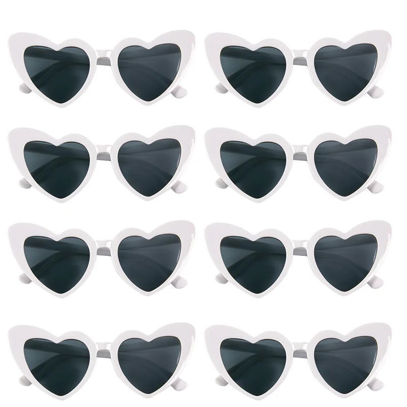 Heart Shaped Sunglasses for Women Retro Cat Eye Sunglasses Wedding Engagement Decoration Shopping Traveling Party Accessories - Slobuy