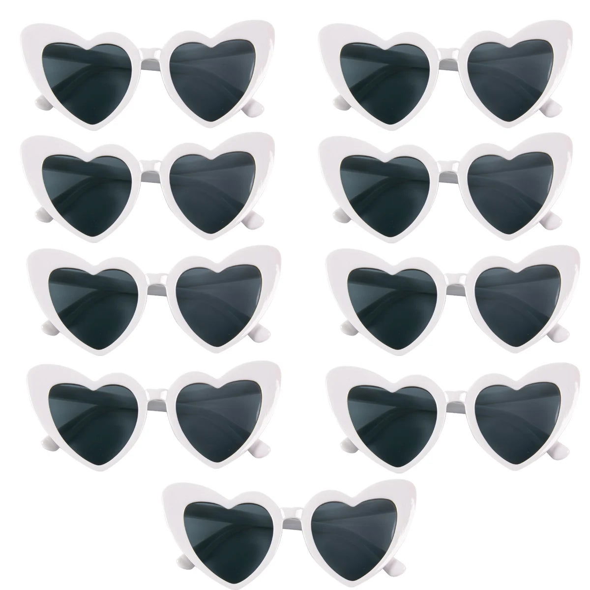 Heart Shaped Sunglasses for Women Retro Cat Eye Sunglasses Wedding Engagement Decoration Shopping Traveling Party Accessories - Slobuy