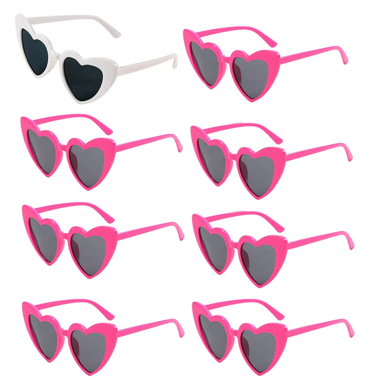 Heart Shaped Sunglasses for Women Retro Cat Eye Sunglasses Wedding Engagement Decoration Shopping Traveling Party Accessories - Slobuy