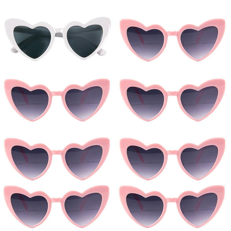 Heart Shaped Sunglasses for Women Retro Cat Eye Sunglasses Wedding Engagement Decoration Shopping Traveling Party Accessories - Slobuy