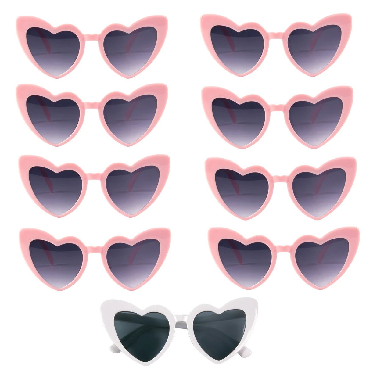 Heart Shaped Sunglasses for Women Retro Cat Eye Sunglasses Wedding Engagement Decoration Shopping Traveling Party Accessories - Slobuy