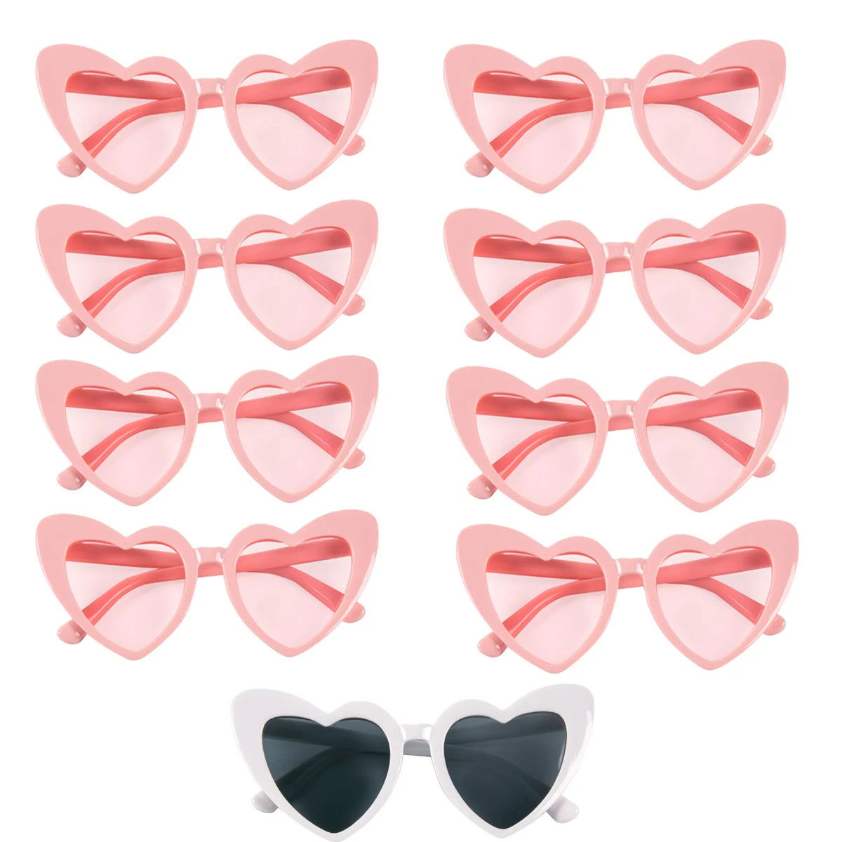 Heart Shaped Sunglasses for Women Retro Cat Eye Sunglasses Wedding Engagement Decoration Shopping Traveling Party Accessories - Slobuy