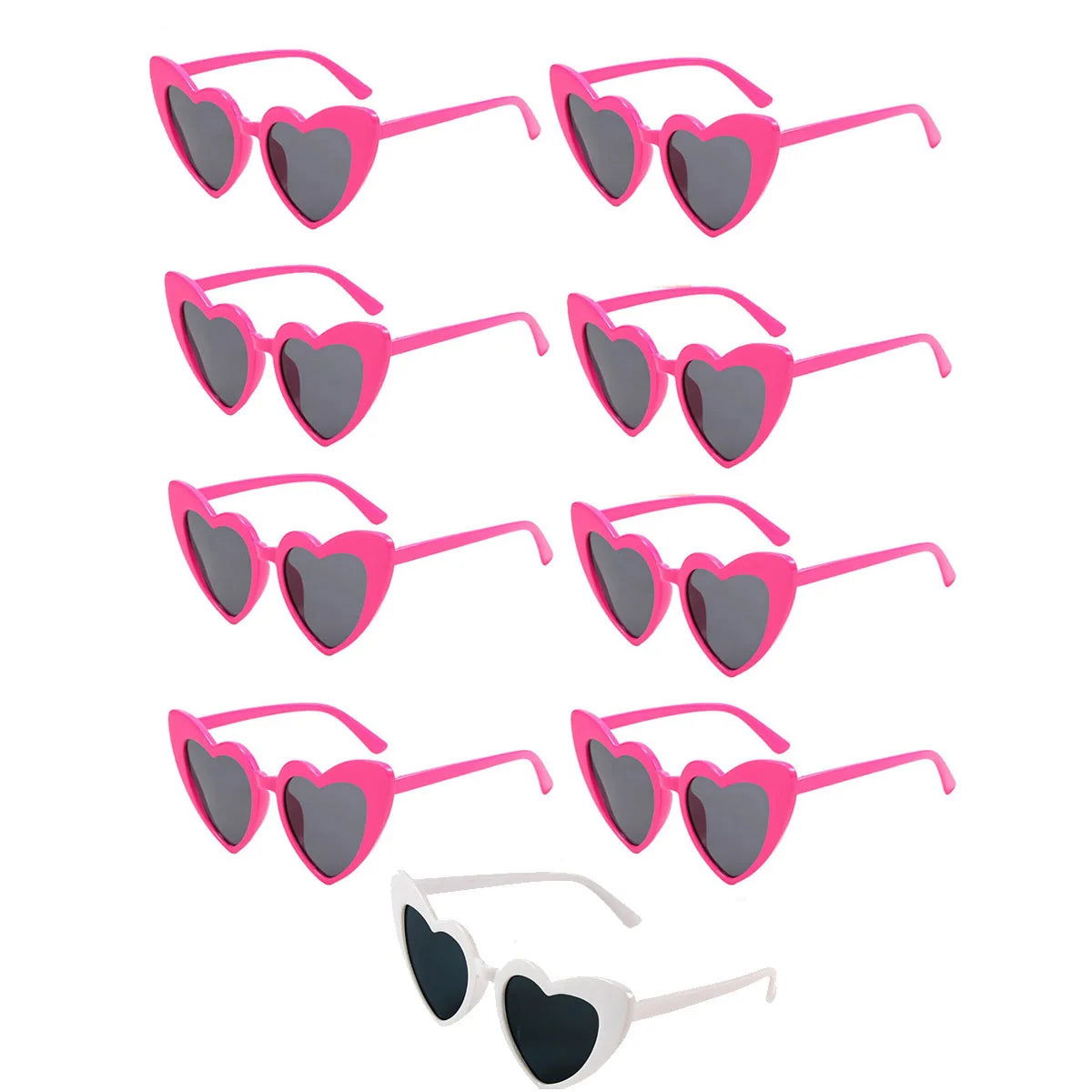 Heart Shaped Sunglasses for Women Retro Cat Eye Sunglasses Wedding Engagement Decoration Shopping Traveling Party Accessories - Slobuy