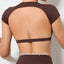 Hearuisavy Sports Shirts Breathable Workout Tops Fitness Sportswear Female Backless Yoga Clothing Sport Crop Tops Women Gym Top - Slobuy