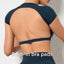 Hearuisavy Sports Shirts Breathable Workout Tops Fitness Sportswear Female Backless Yoga Clothing Sport Crop Tops Women Gym Top - Slobuy