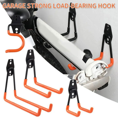 Heavy Duty Metal Hook Garage Organizer Wall Mount Bicycle Hanger Hooks Wall Mount Anti-slip Storage Hook For Ladders Garden Tool - Slobuy