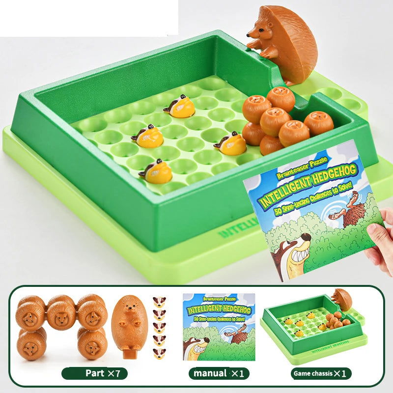Hedgehog Board Games With Solution Skill-Building Puzzle Logic Game Toy Children Labyrinth Maze Game Toy Table Game Toy for Kids - Slobuy
