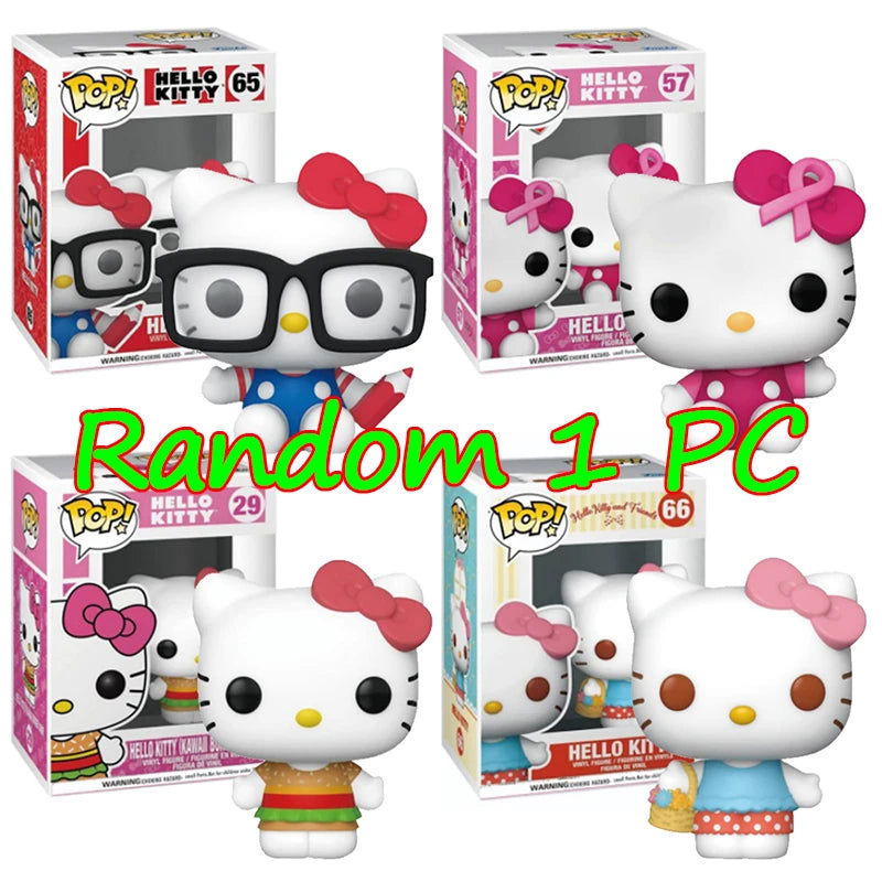 Hello Kitty Funko Pop Figure Toy 4 Styles Anime Action Collecting Model Doll Kitty Cat Figuras Toys Ornament Christmas Gifts - Slobuy