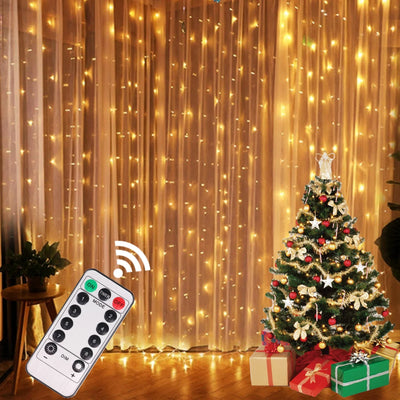 LED Christmas Curtain Lights - Festive Home Decorations