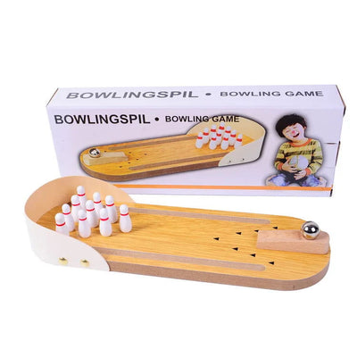 High-end small safe wooden children's educational innovation toys mini bowling set tabletop game wooden parent-child fun toys - Slobuy
