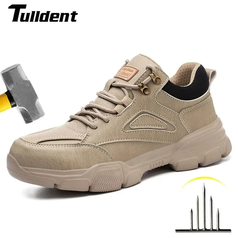 High-quality Safety Shoes Men Steel Wire Rotary Buckle Work Sneakers Indestructible Shoes Anti-smash Anti-puncture Work Shoes - Slobuy