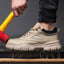 High-quality Safety Shoes Men Steel Wire Rotary Buckle Work Sneakers Indestructible Shoes Anti-smash Anti-puncture Work Shoes - Slobuy