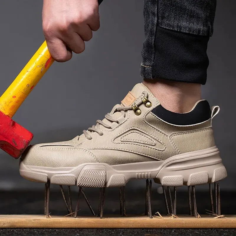 High-quality Safety Shoes Men Steel Wire Rotary Buckle Work Sneakers Indestructible Shoes Anti-smash Anti-puncture Work Shoes - Slobuy