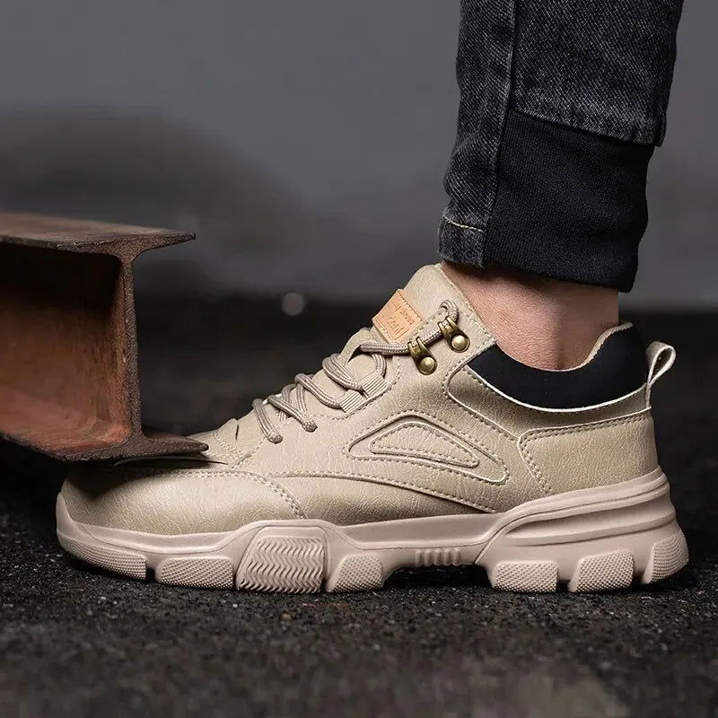 High-quality Safety Shoes Men Steel Wire Rotary Buckle Work Sneakers Indestructible Shoes Anti-smash Anti-puncture Work Shoes - Slobuy