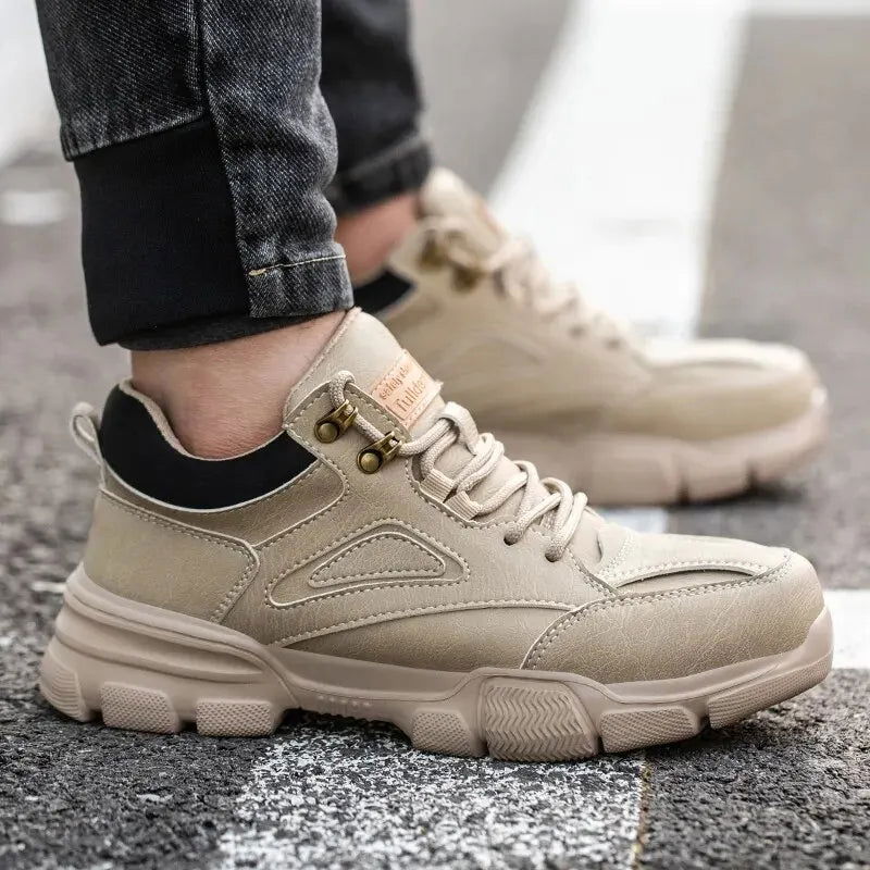 High-quality Safety Shoes Men Steel Wire Rotary Buckle Work Sneakers Indestructible Shoes Anti-smash Anti-puncture Work Shoes - Slobuy