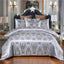 High End Jacquard King Size Bedding Set Luxury European Wedding Bedding Sets Queen American Satin Double Duvet Cover Set 220x240 - Slobuy