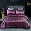 High End Jacquard King Size Bedding Set Luxury European Wedding Bedding Sets Queen American Satin Double Duvet Cover Set 220x240 - Slobuy
