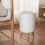 High Foot Wood Grain Trash Can Kitchen Bathroom Living Room Home Desktop Storage Bucket Office Hotel Trash Can Waste Bins - Slobuy