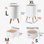 High Foot Wood Grain Trash Can Kitchen Bathroom Living Room Home Desktop Storage Bucket Office Hotel Trash Can Waste Bins - Slobuy